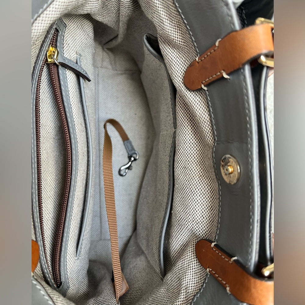 Dooney & Bourke LRG City Dawson Barlow Smooth Leather Tote Shoulder Bag Satchel - Picture 5 of 7